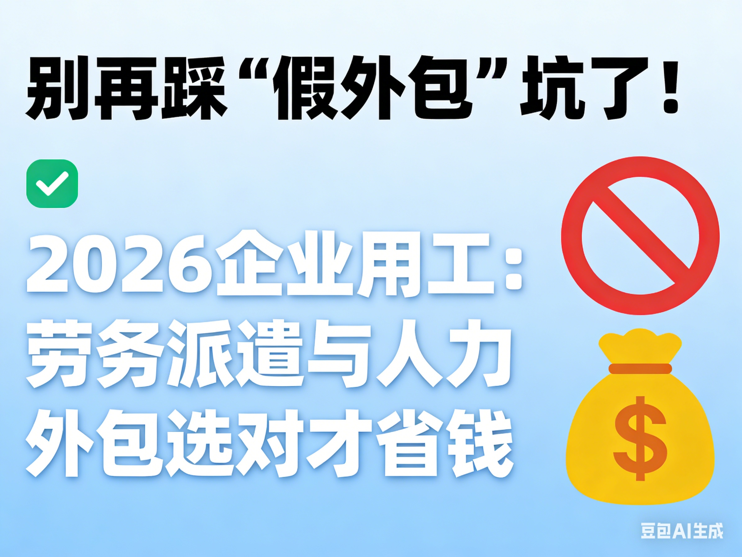 別再踩“假外包”坑了！2026企業(yè)用工：勞務(wù)派遣與人力外包選對才省錢